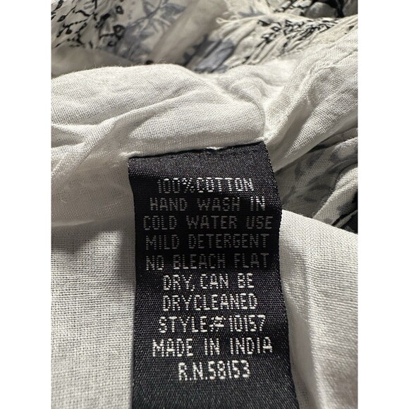 Chaudry KC Babydoll Mini Dress Size Large Sequin Pleated Bubble Hem Cottage Boho - Picture 13 of 14